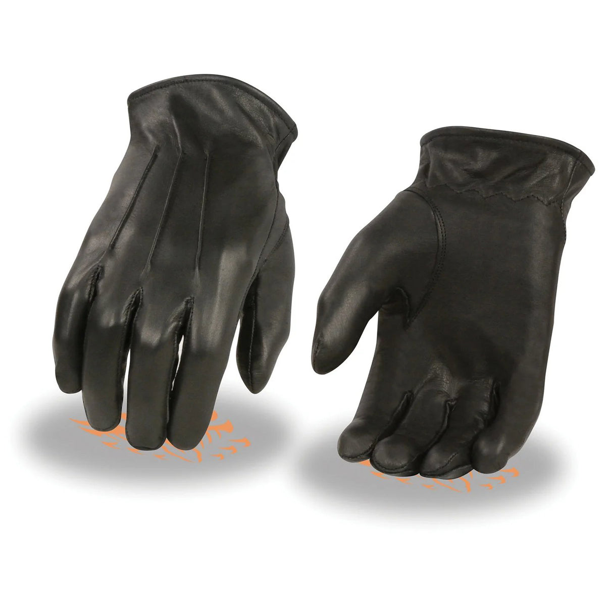 Men's Black Welted Thermal Lined Leather Gloves