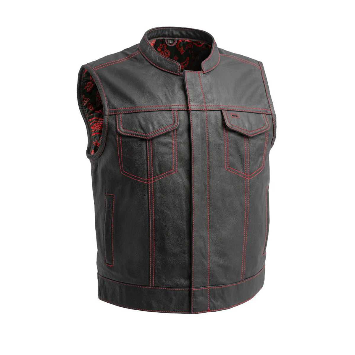 The Club Cut Men's Motorcycle Leather Vest