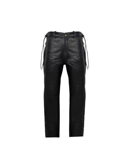 Men's Leather Chaps With Side Laces