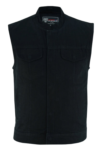 Denim Club Vest in Black