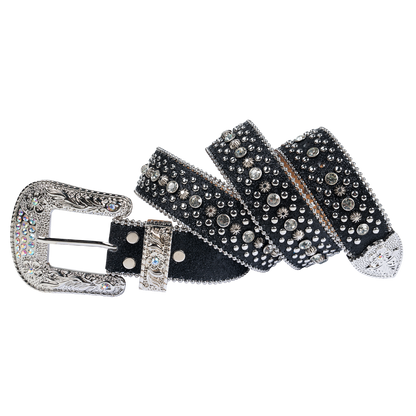 Premium Strap Men Women Bling Bling Rhinestones Crystal Diamond Belts