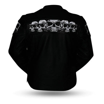 Savage Skulls Men's Motorcycle Leather Jacket