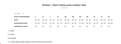 Sinister - Men's Motorcycle Leather Vest