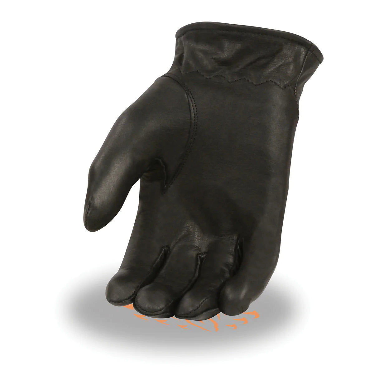 Men's Black Welted Thermal Lined Leather Gloves