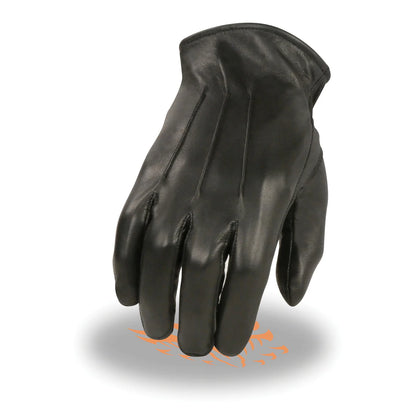 Men's Black Welted Thermal Lined Leather Gloves