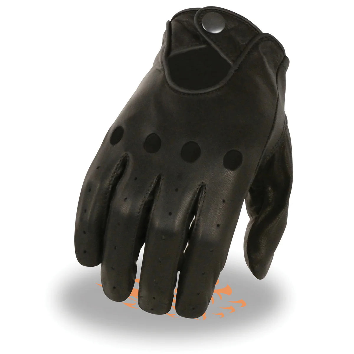 Men's Black Unlined Leather Pro Driving Gloves
