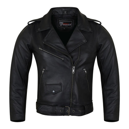 Ladies Premium Lightweight Goatskin Classic Motorcycle Leather Jacket MCJ