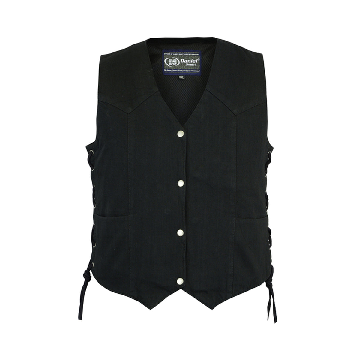 WOMEN’S DENIM CLASSIC SIDE LACE VEST