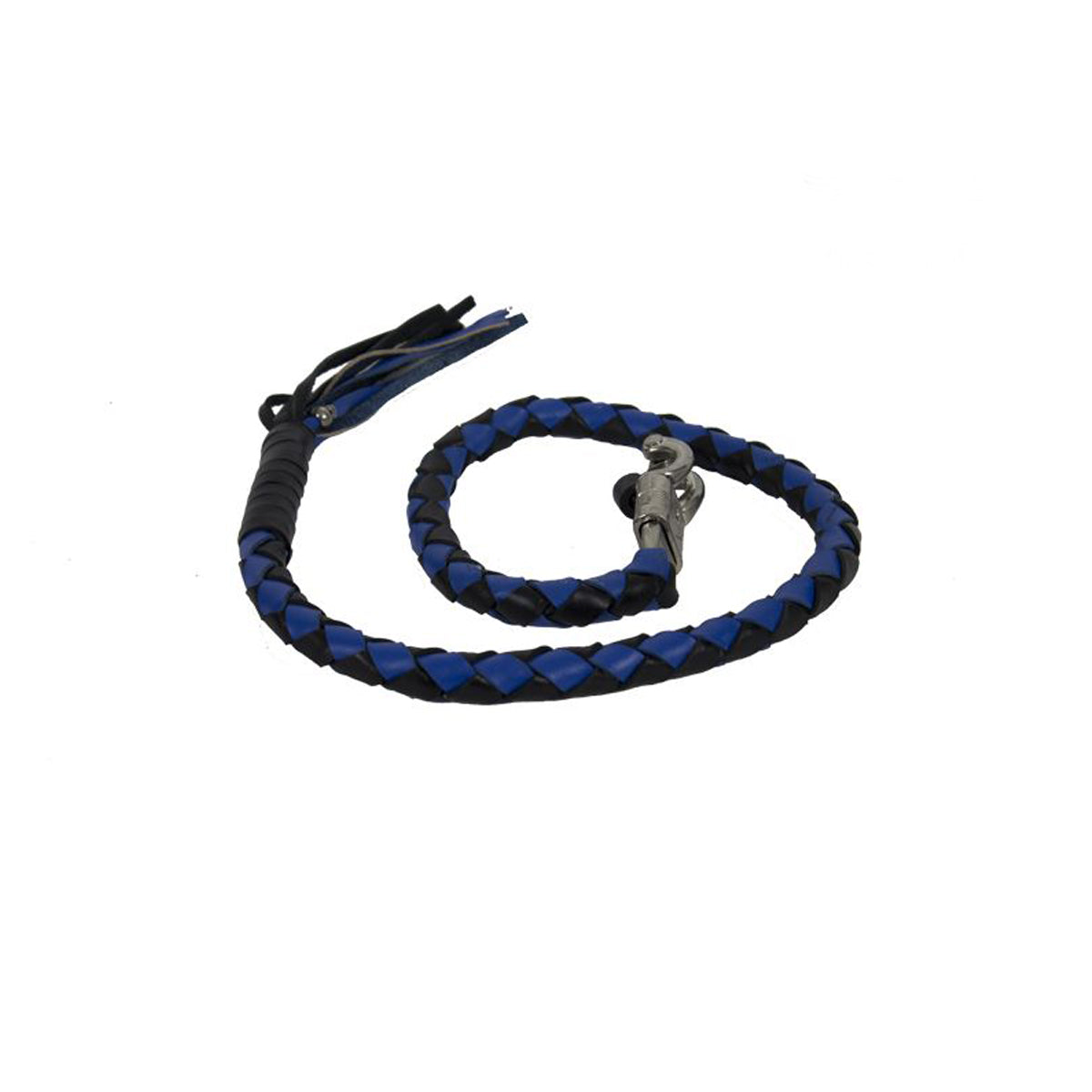 2" Black & Blue Get Back Whip for Motorcycles