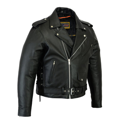 Men's Classic Side Lace Police Style M/C Jacket