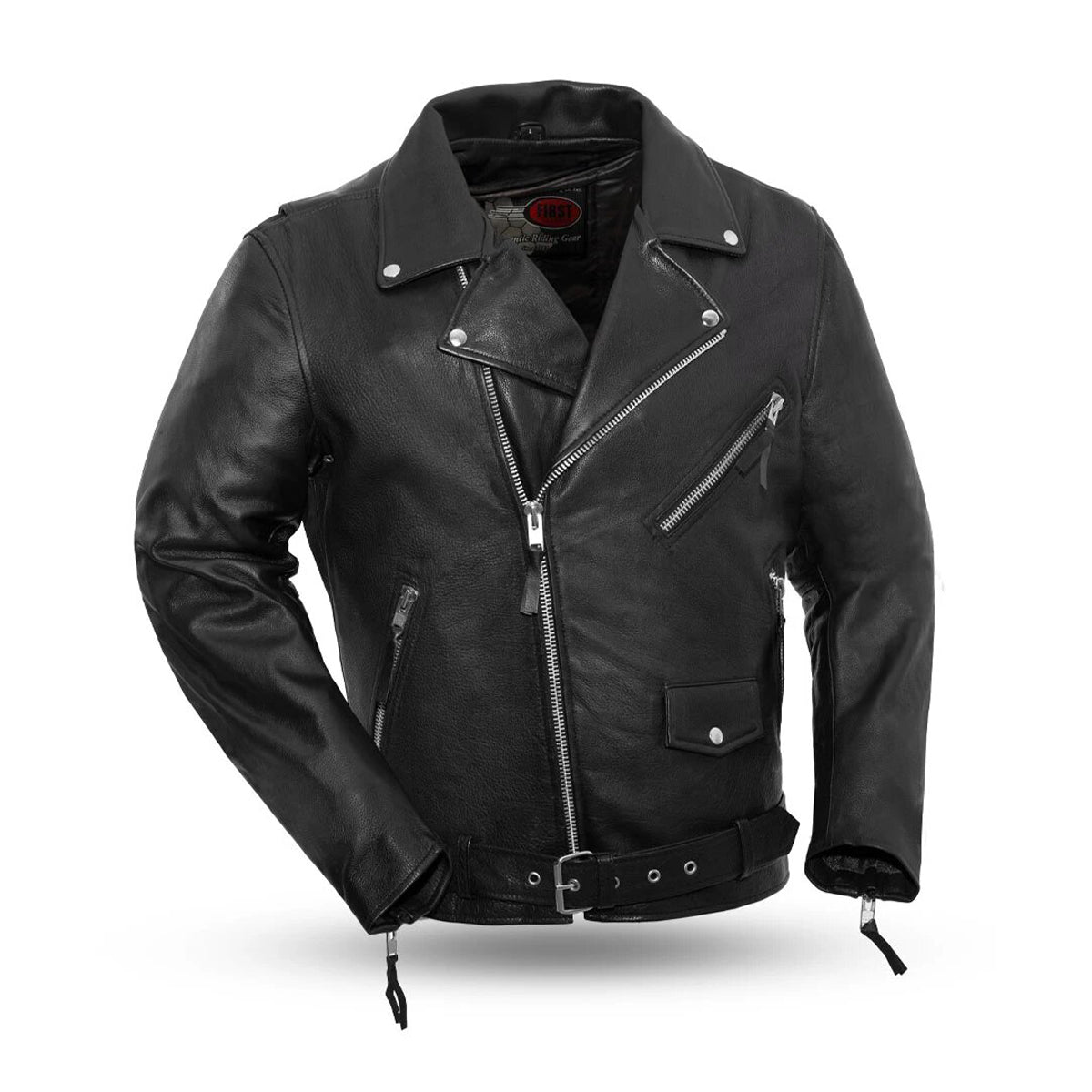 Fillmore - Men's Leather Motorcycle Jacket (Black)