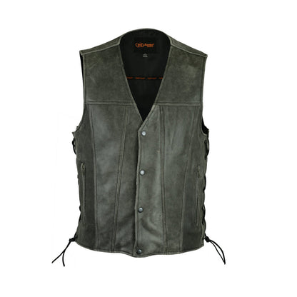 Men's Gray Single Back Panel Concealed Carry Vest