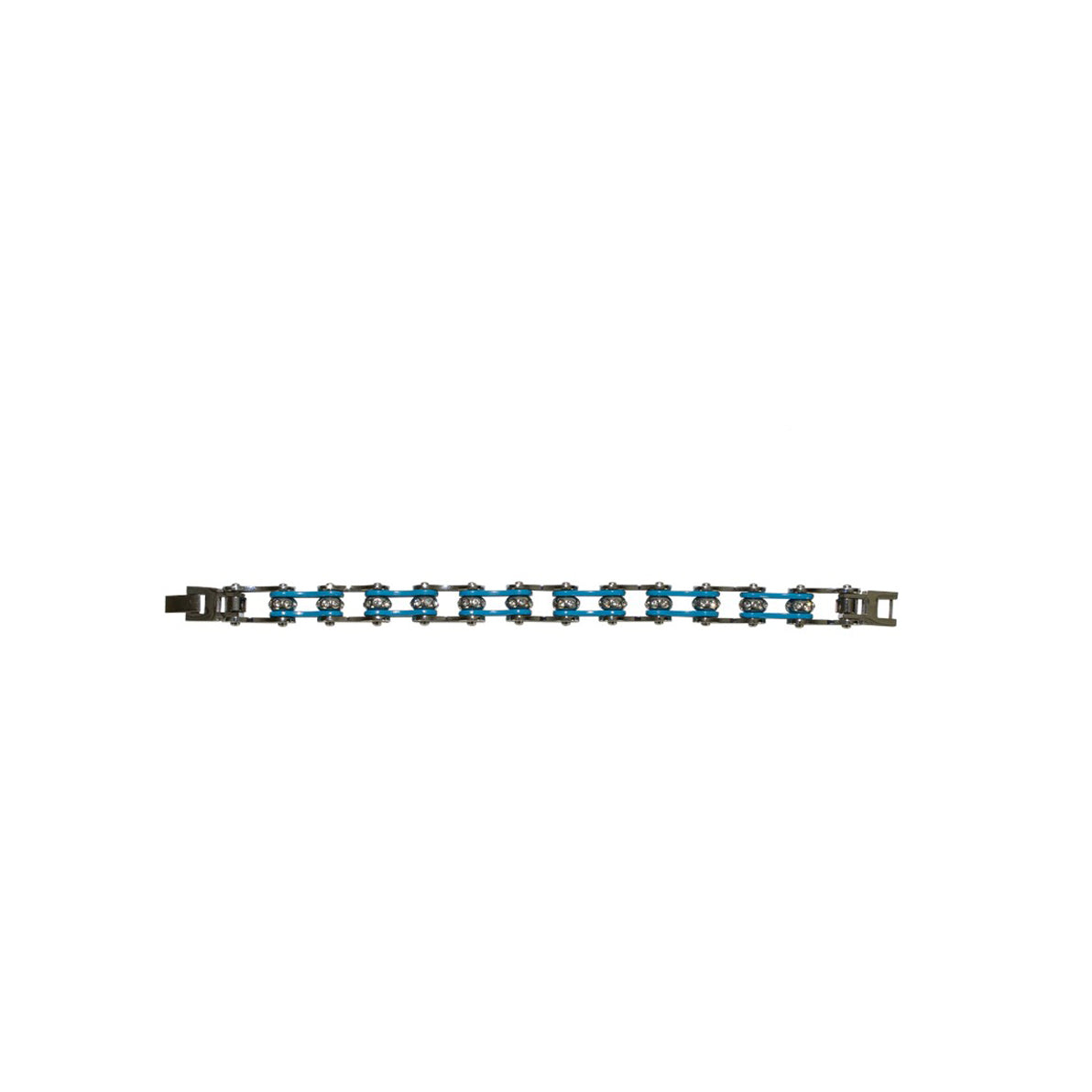 Blue Stainless Steel Chain Bracelet