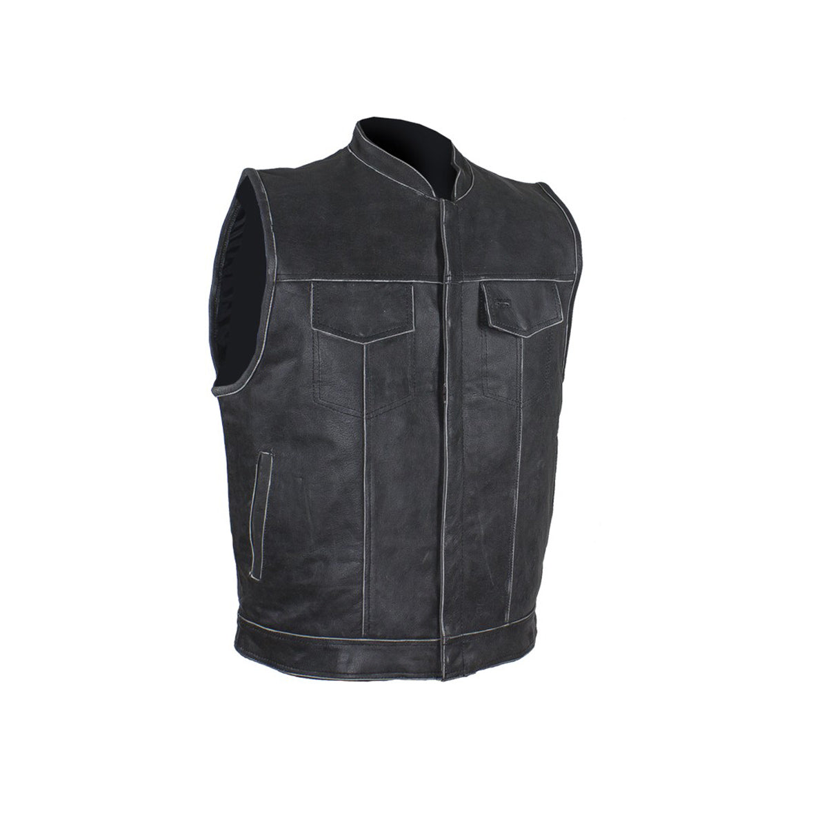 Men's Gray Motorcycle Club Vest