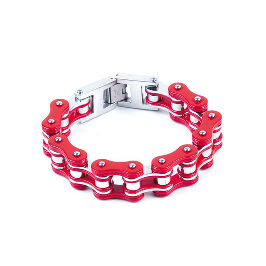 3/4" Heavy Duty Red Stainless Steel Bracelet