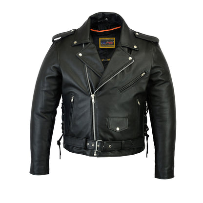 Men's Classic Side Lace Police Style M/C Jacket