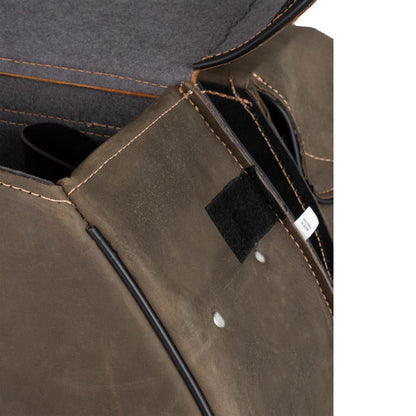Genuine Vintage Brown Naked Leather Concealed Carry Saddlebag No-Studs