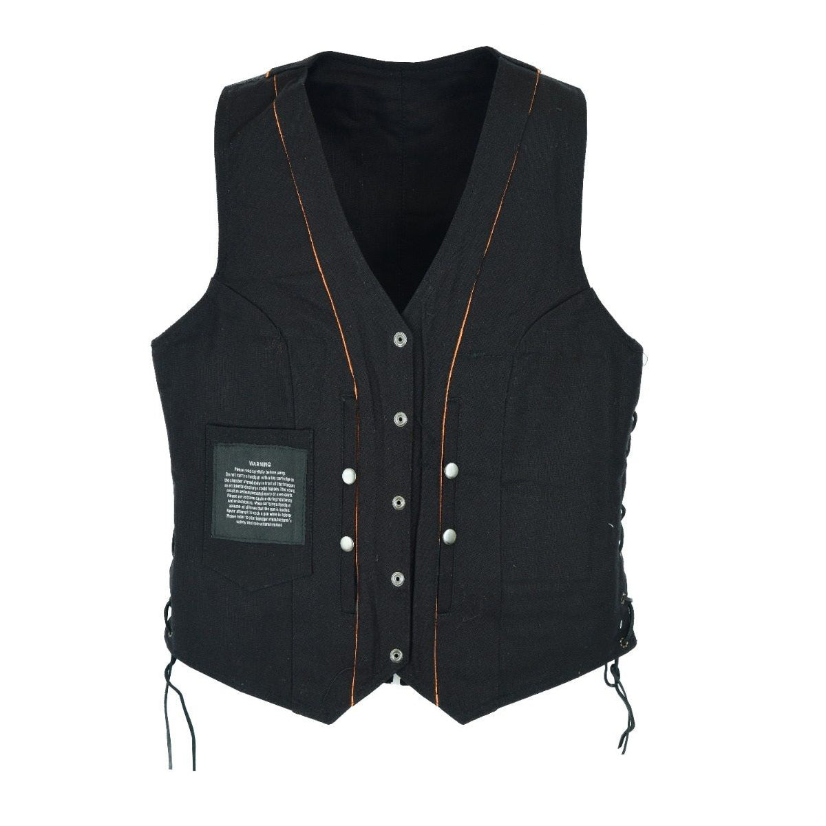 Fashion black denim vest womens