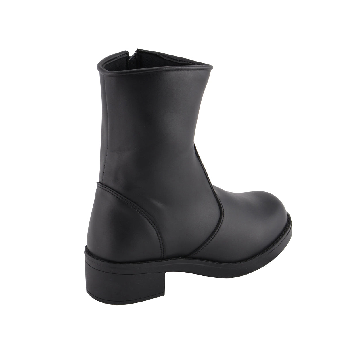 Ladies Black Super Clean Riding Boot with Side Zipper Entry