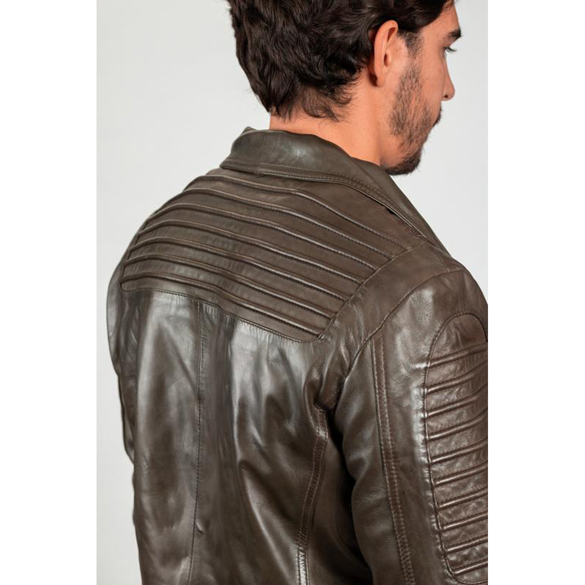 Women's black zip sleeve lambskin leather jacket