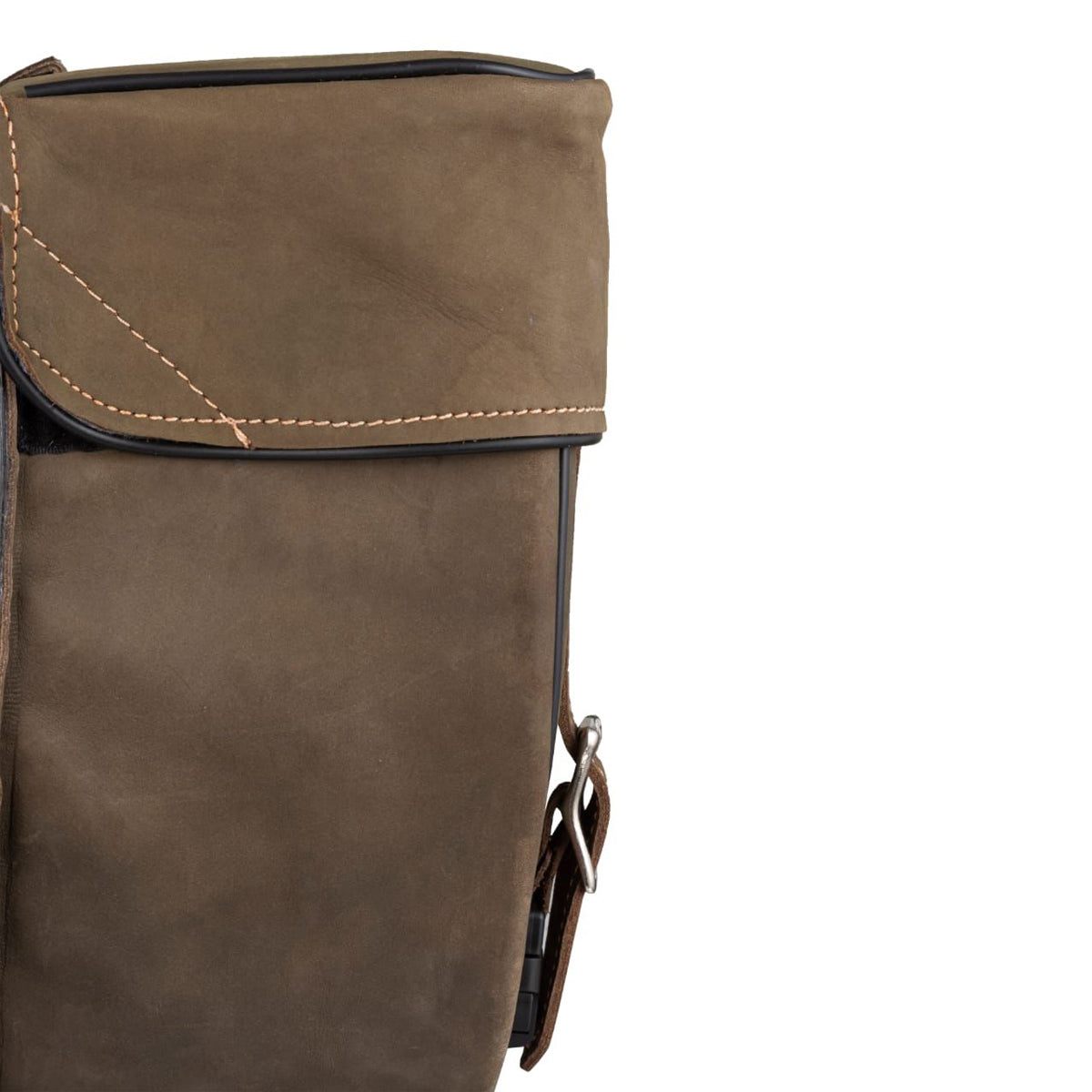 Genuine Vintage Brown Naked Leather Concealed Carry Saddlebag with Studs