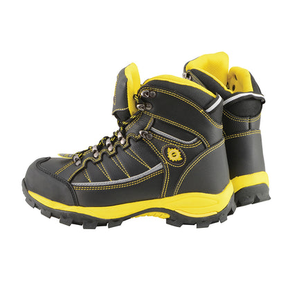 Men’s Black & Yellow Water & Frost Proof Leather Boots W/ Composite Toe