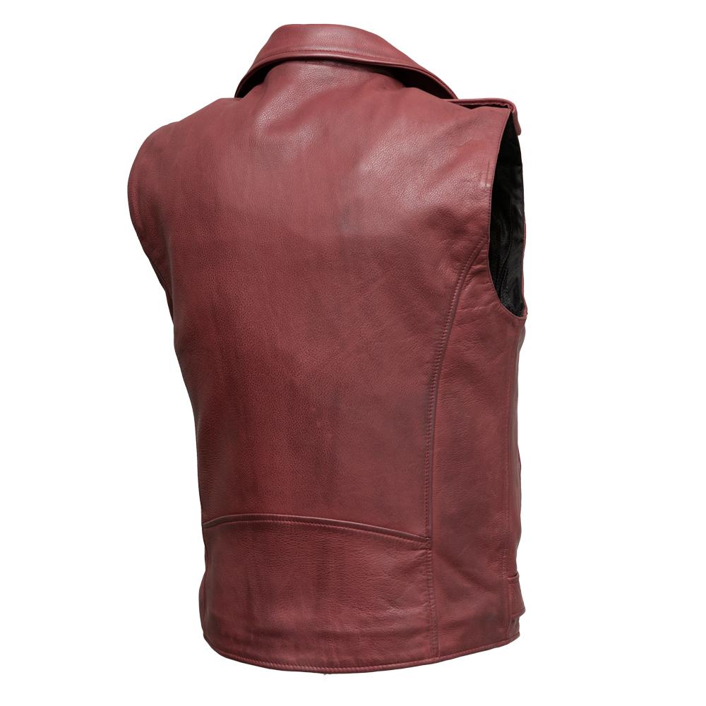 Roller - Men's Motorcycle Leather Vest