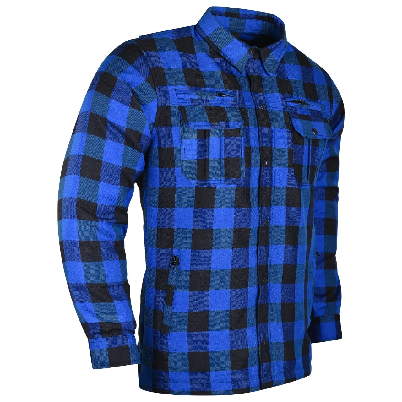 Men's Riding Flannel Shirts W/ Waterproof Zippers & Optional C.E. Armor (Available in 6 colors)