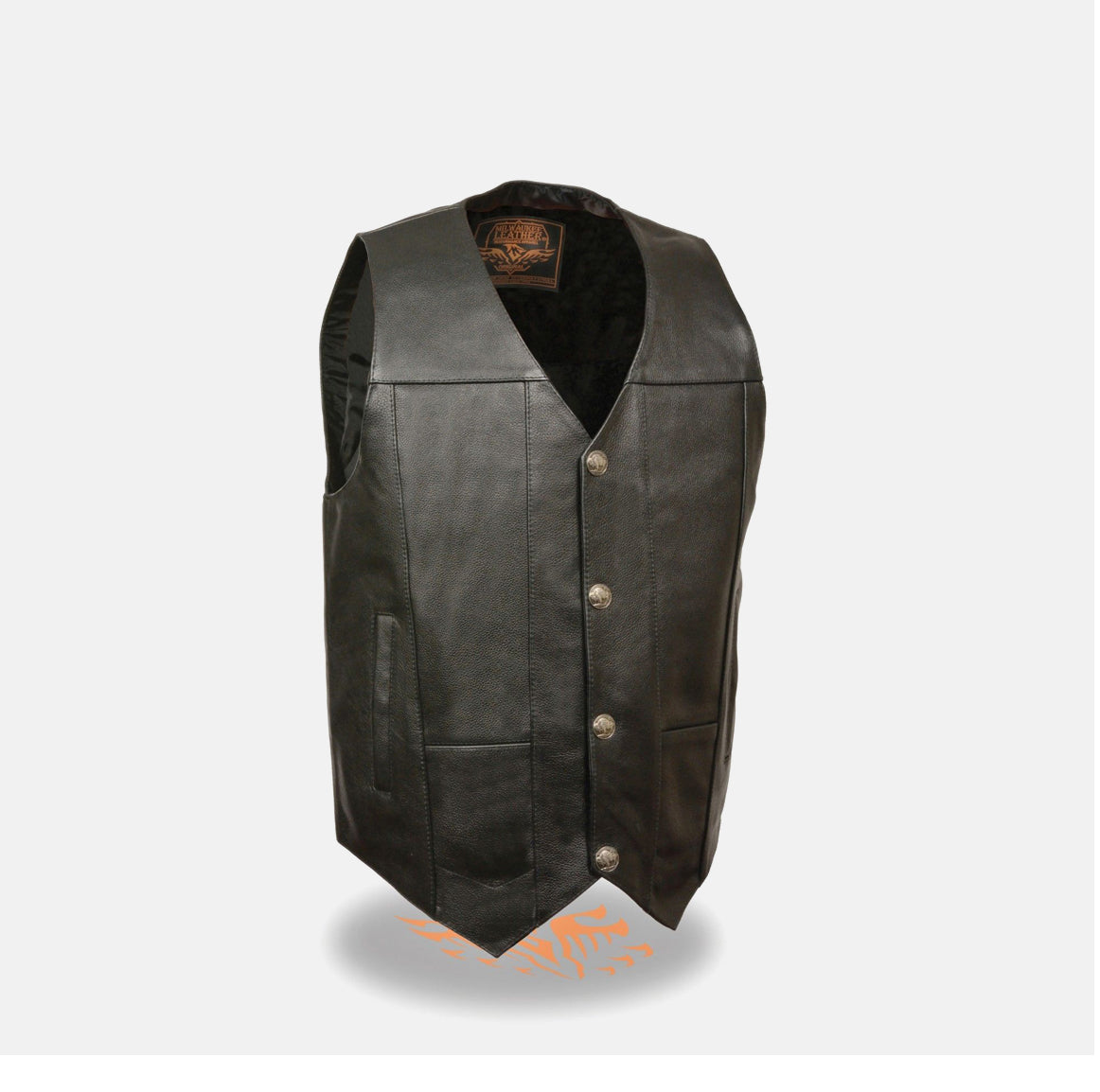 Buffalo leather clearance biker vest