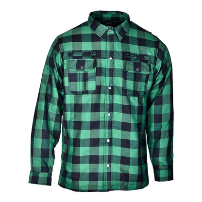 Men's Riding Flannel Shirts W/ Waterproof Zippers & Optional C.E. Armor (Available in 6 colors)