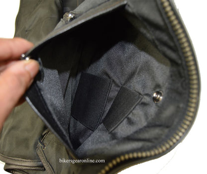 leather jacket pocket