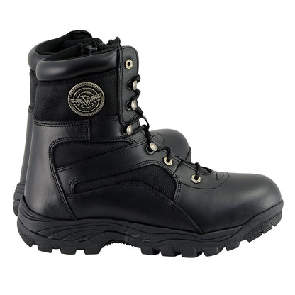 Men's 9-Inch Black Tactical Lace to Toe Leather Boots
