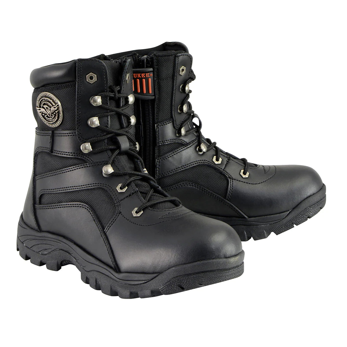 Men's 9-Inch Black Tactical Lace to Toe Leather Boots