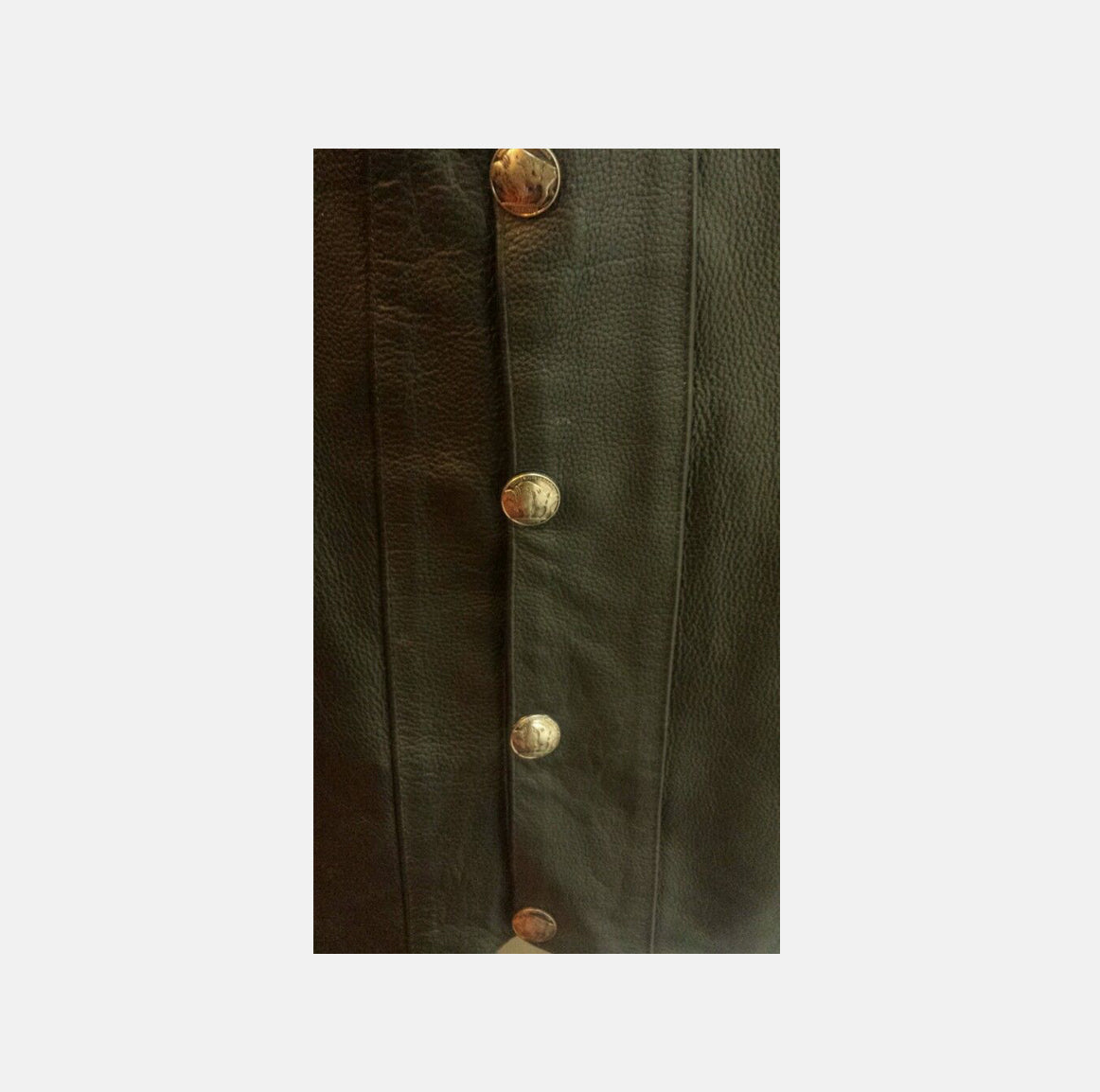 Vest leather quality stuff and buttons